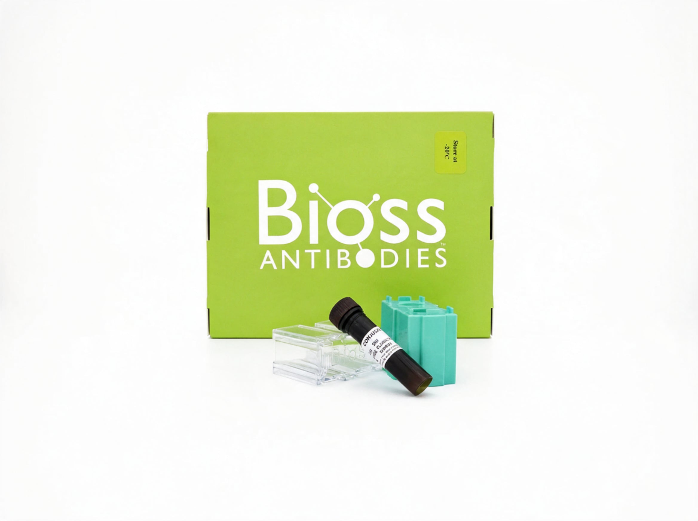 Bioss conjugated antibody and packaging; contents and labels vary by product.